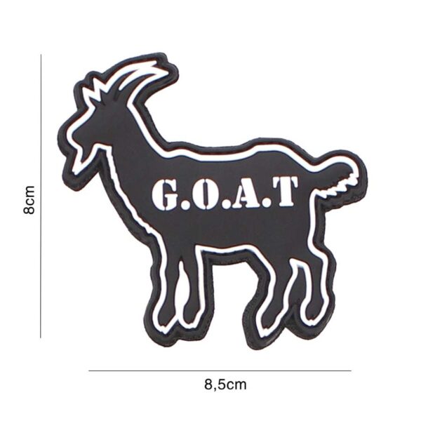 Embleem 3D PVC G.O.A.T. zwart #3105