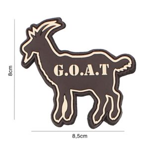 Embleem 3D PVC G.O.A.T. bruin #3106