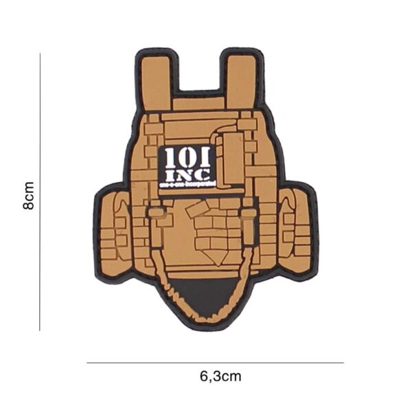 Embleem 3D PVC Tactical vest bruin #3108