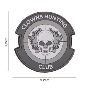 Embleem 3D PVC Clowns Hunting Club grijs #3114
