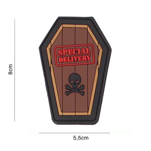 Embleem 3D PVC Special Delivery bruin #3122