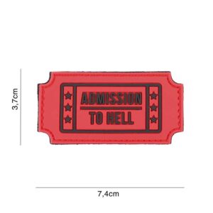 Embleem 3D PVC Admission to Hell rood #3132