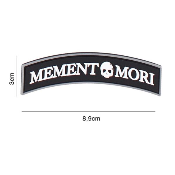 Embleem 3D PVC Memento Mori (tab) zwart #4095