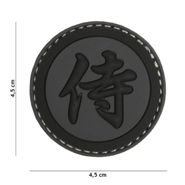 Embleem 3D PVC Samurai grijs/zwart #4109