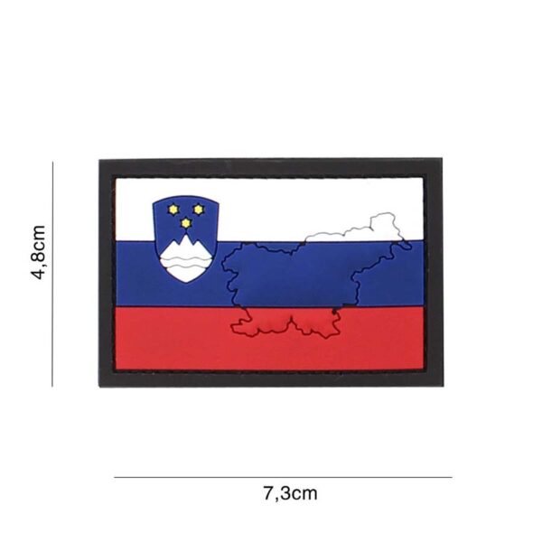 Embleem 3D PVC Slovenië met contour #4118