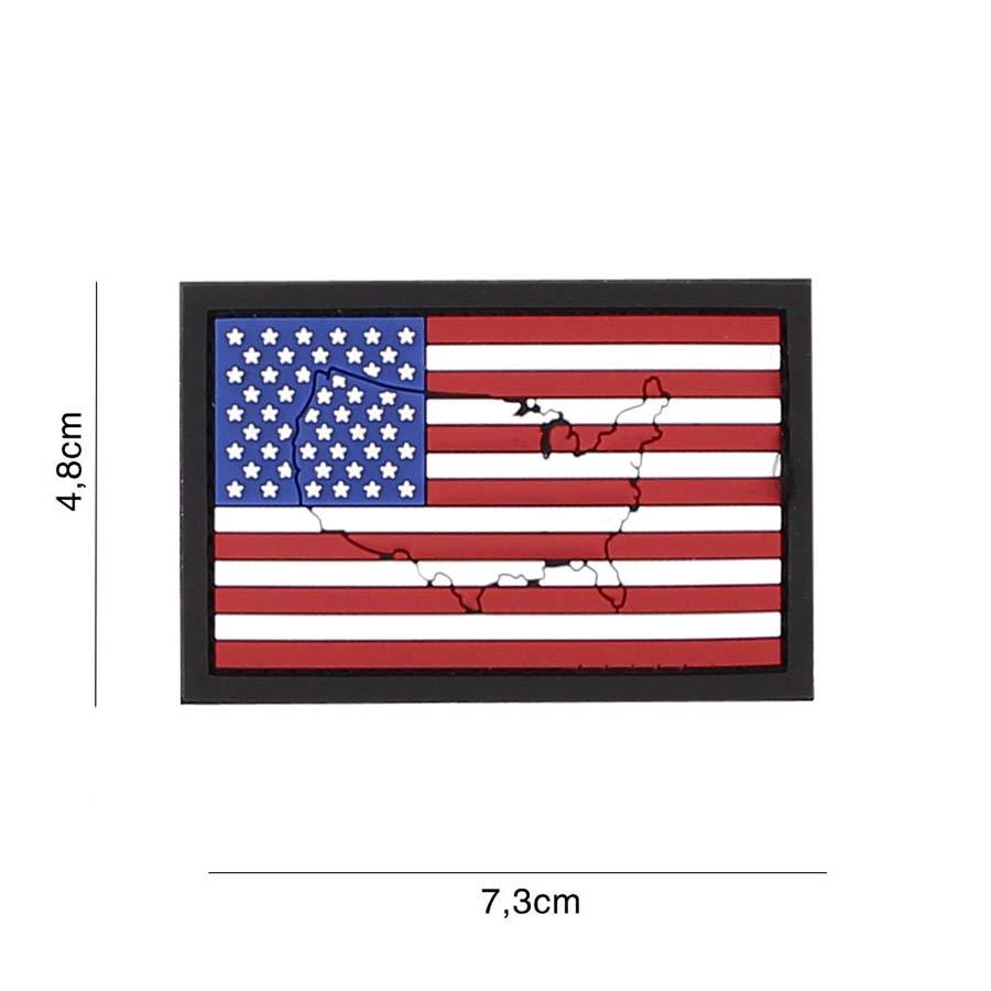 Embleem 3D PVC USA met contour #4122