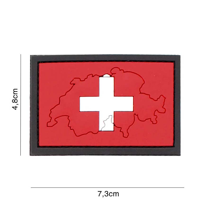 Embleem 3D PVC Zwitserland met contour #4123