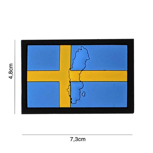 Embleem 3D PVC Zweden met contour #4129