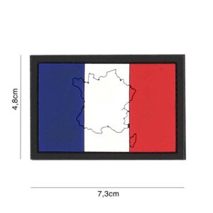 Embleem 3D PVC Frankrijk met contour #4132
