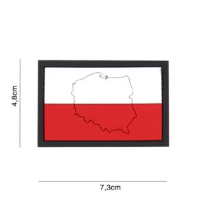 Embleem 3D PVC Polen met contour #4134