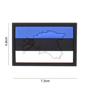 Embleem 3D PVC Estland met contour #4139