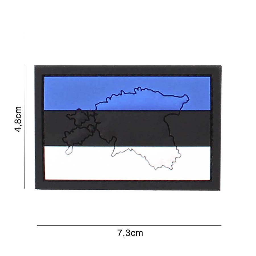 Embleem 3D PVC Estland met contour #4139