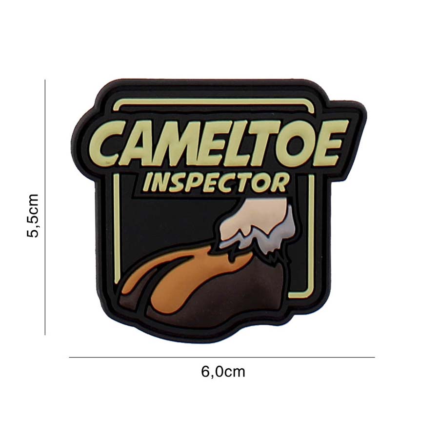 Embleem 3D PVC cameltoe inspector zwart #5103