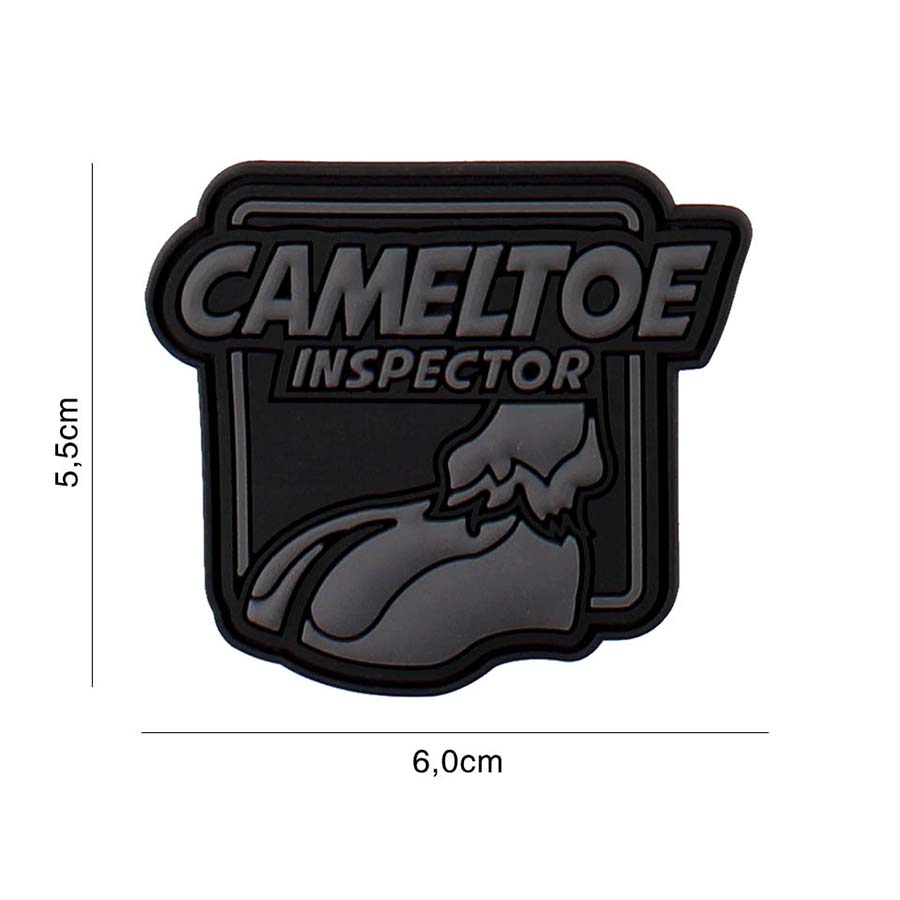 Embleem 3D PVC cameltoe inspector zwart/grijs #5104