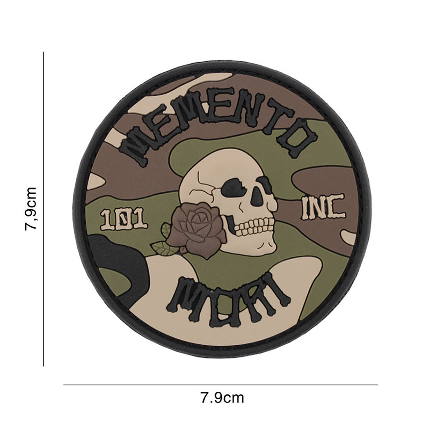 Embleem 3D PVC Memento Mori 101 INC (rond) woodland #5106