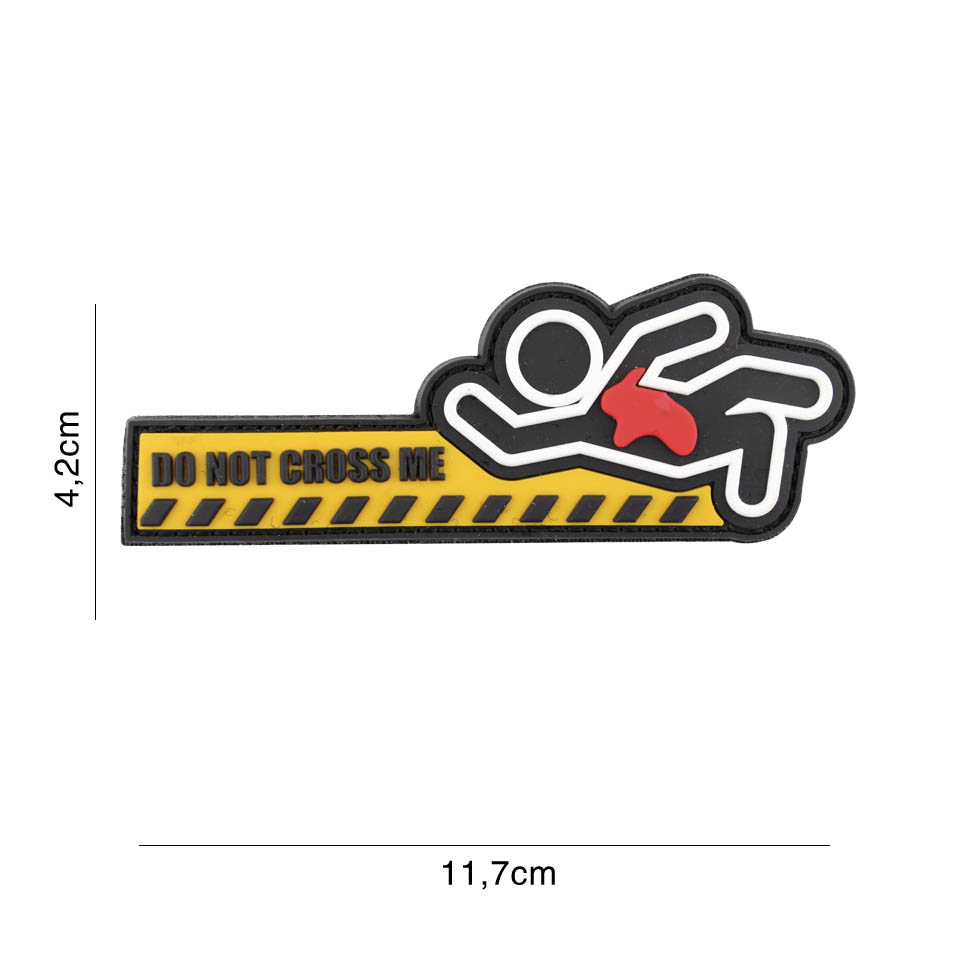 Embleem 3D PVC do not cross me double #5126