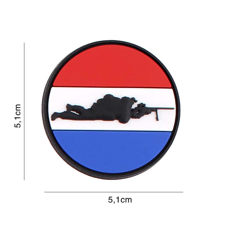 Embleem 3D PVC Sniper Nederlands rond #5127
