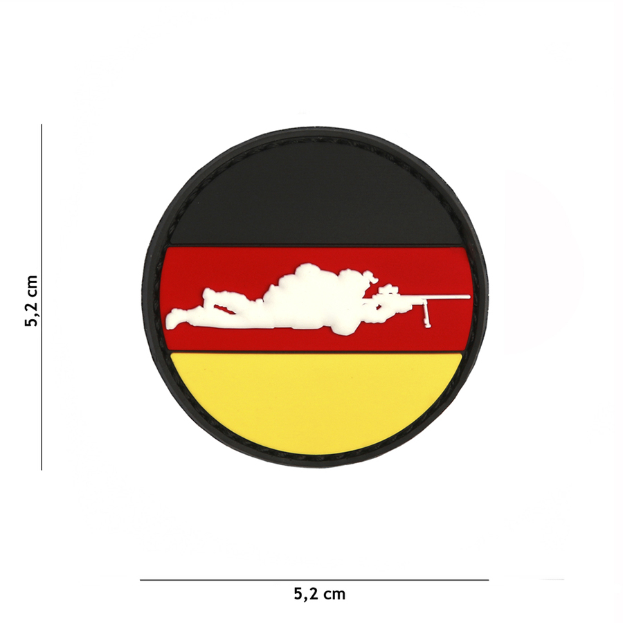 Embleem 3D PVC Sniper Duitsland rond #5130