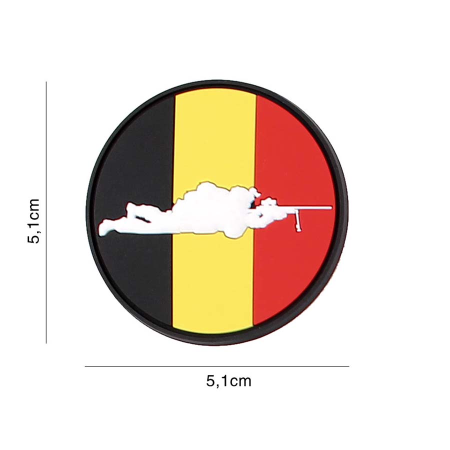 Embleem 3D PVC Sniper Belgie rond #5131