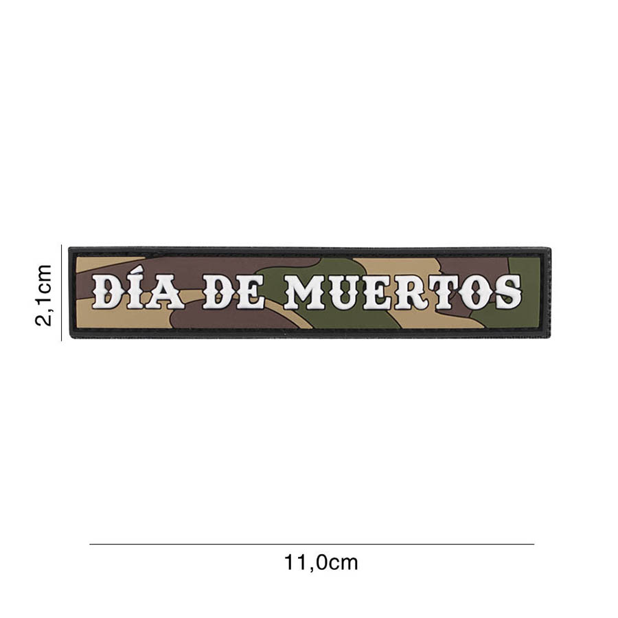 Embleem 3D PVC Dia de Muertos (streep) woodland #6131