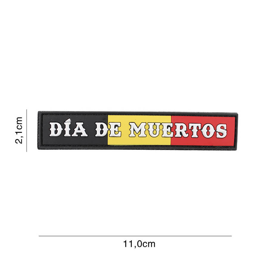 Embleem 3D PVC Dia de Muertos (streep) Belgie #6133