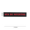 Embleem 3D PVC Memento Mori (streep) zwart/rood #6135