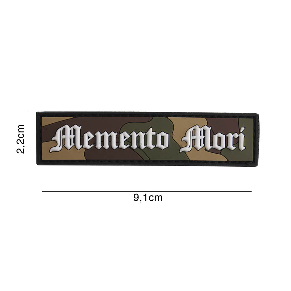Embleem 3D PVC Memento Mori (streep) woodland #6139