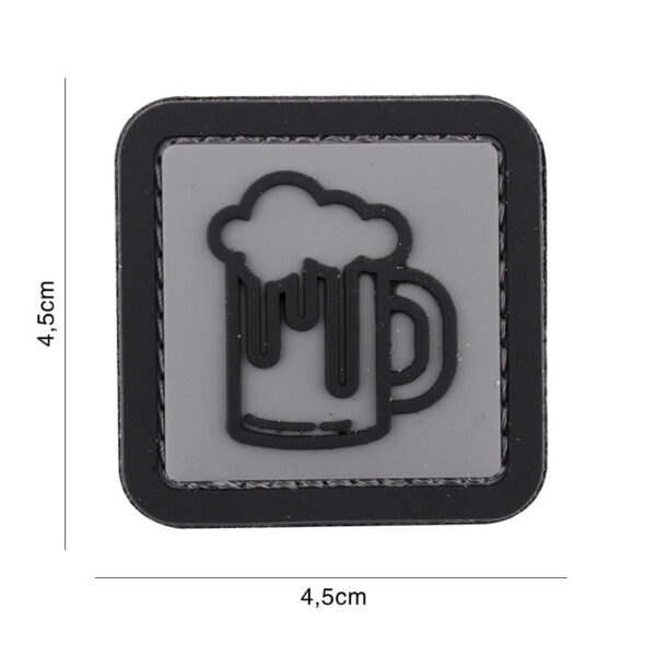 Embleem 3D PVC Bier grijs #7099