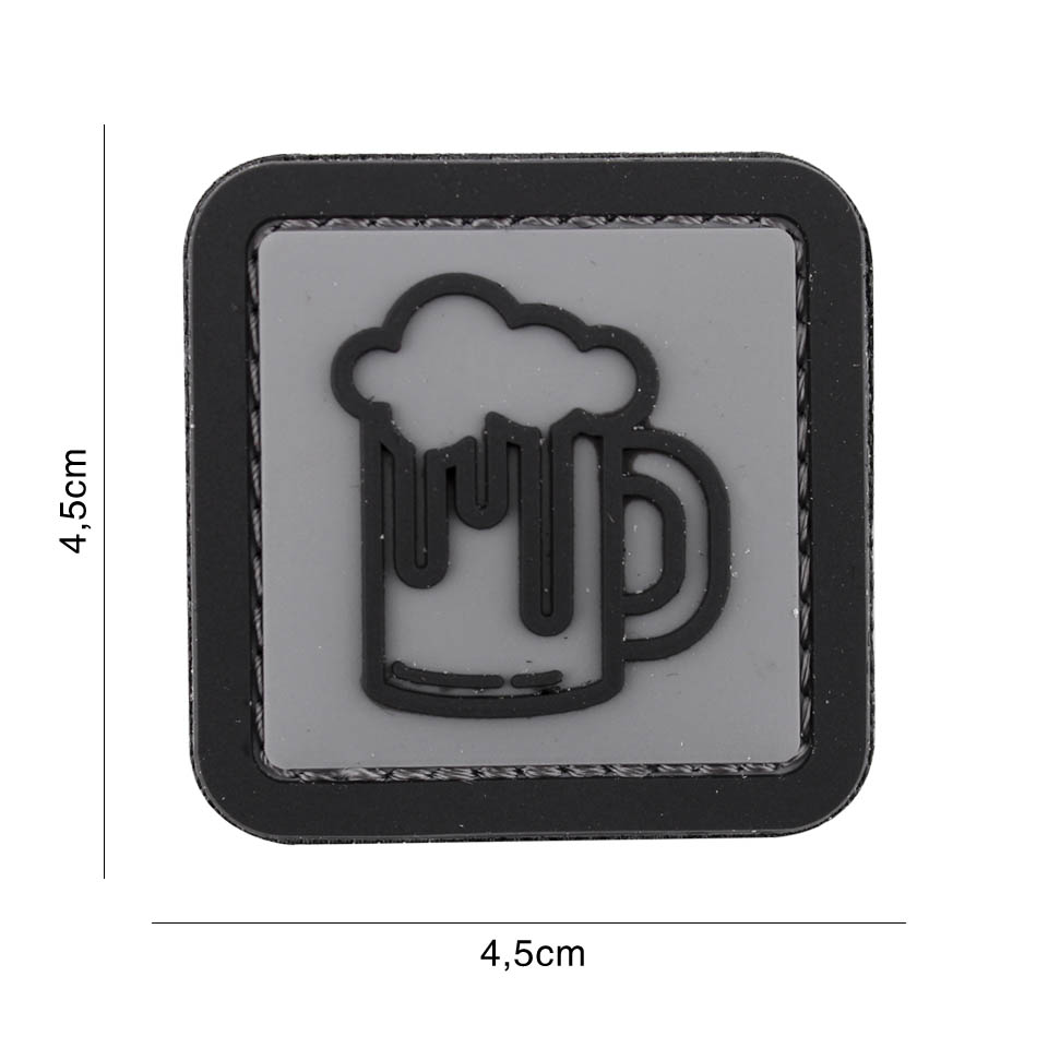 Embleem 3D PVC Bier grijs #7099