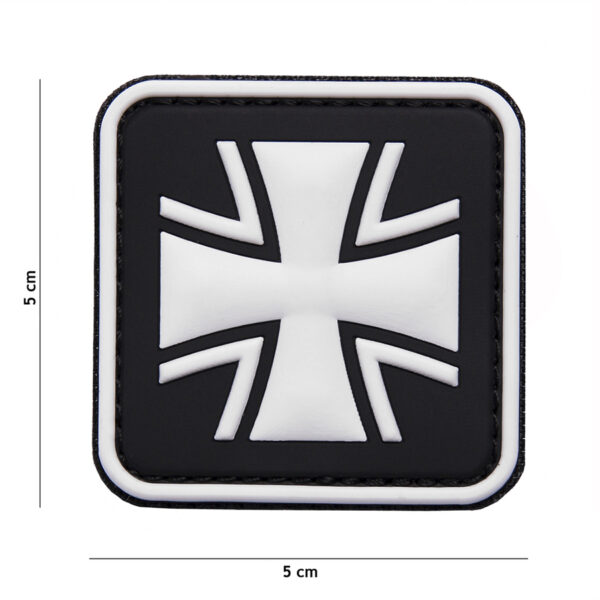 Embleem 3D PVC Duits kruis zwart #8075