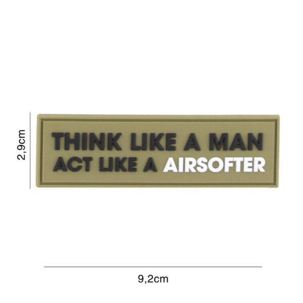 Embleem 3D PVC Think like a man groen #9098