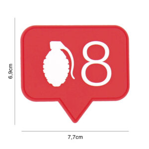 Embleem 3D PVC Grenade 8 #9101