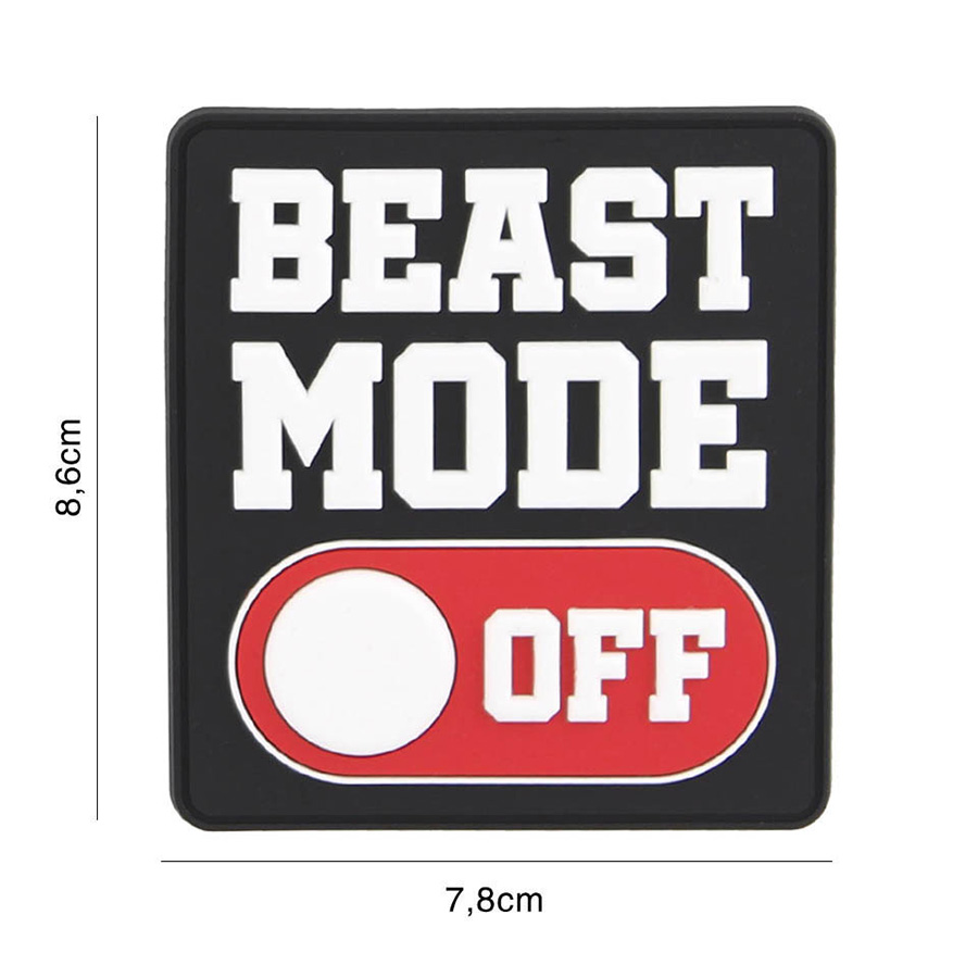 Embleem 3D PVC Beast mode off #9105