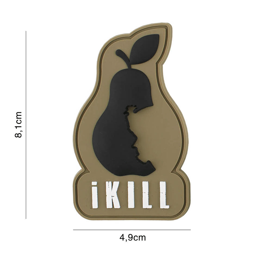 Embleem 3D PVC iKill bruin #2129