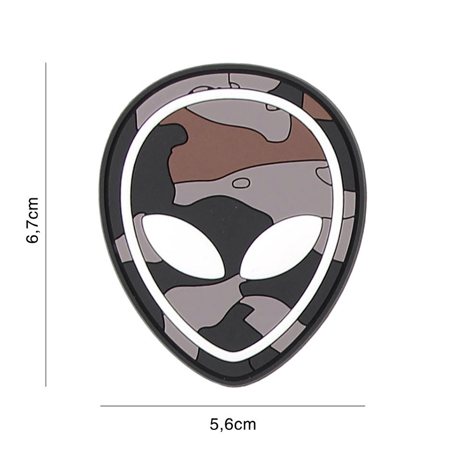 Embleem 3D PVC Alien zwarte camo #2134