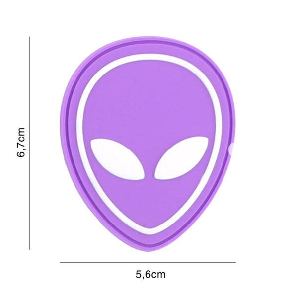 Embleem 3D PVC Alien paars #2130