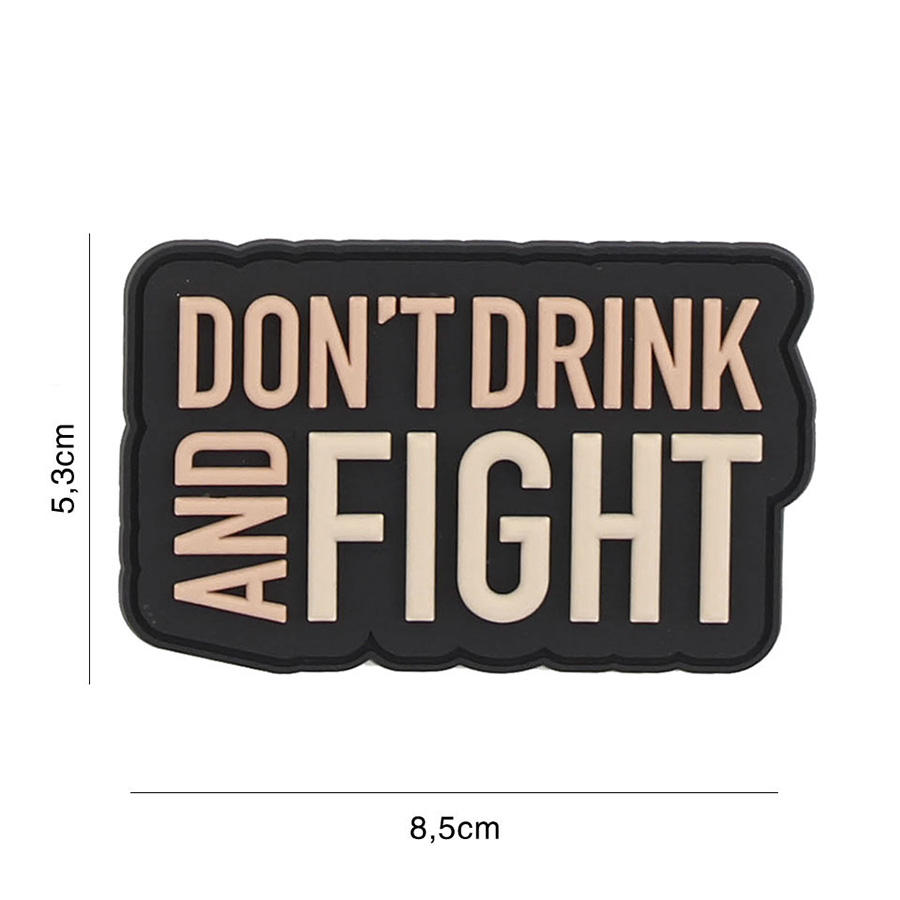 Embleem 3D PVC Don't drink zwart #2055