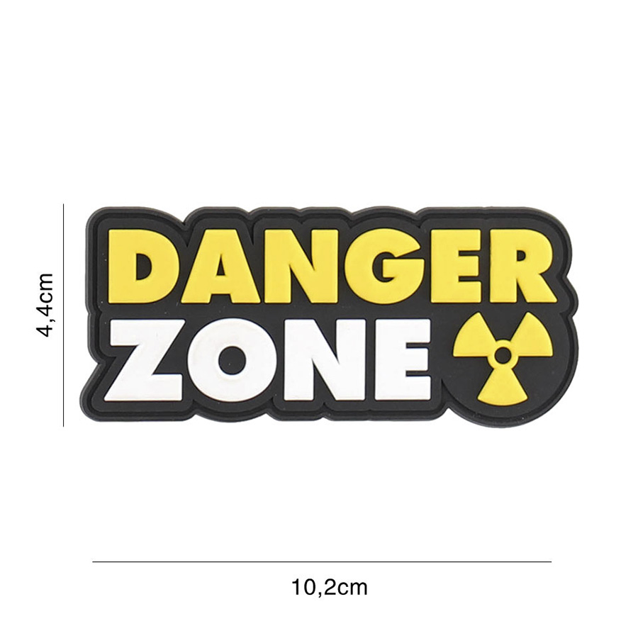 Embleem 3D PVC Danger Zone geel #2113
