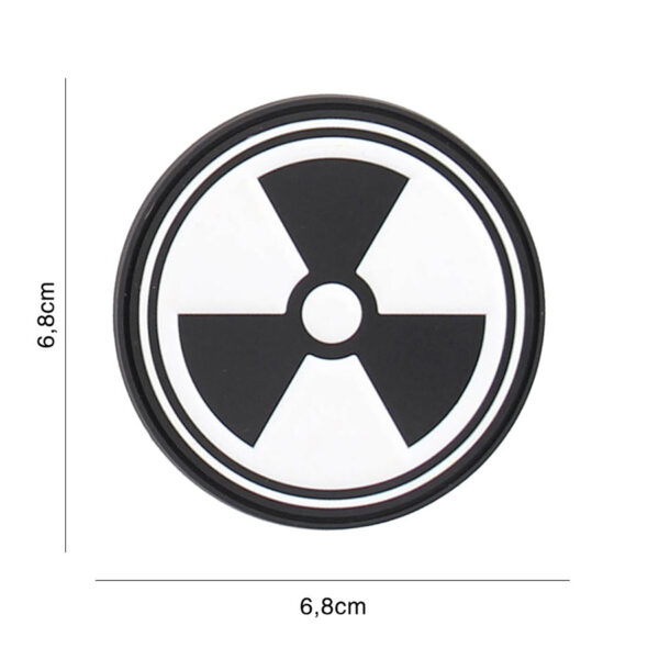 Embleem 3D PVC Nuclear wit #2116