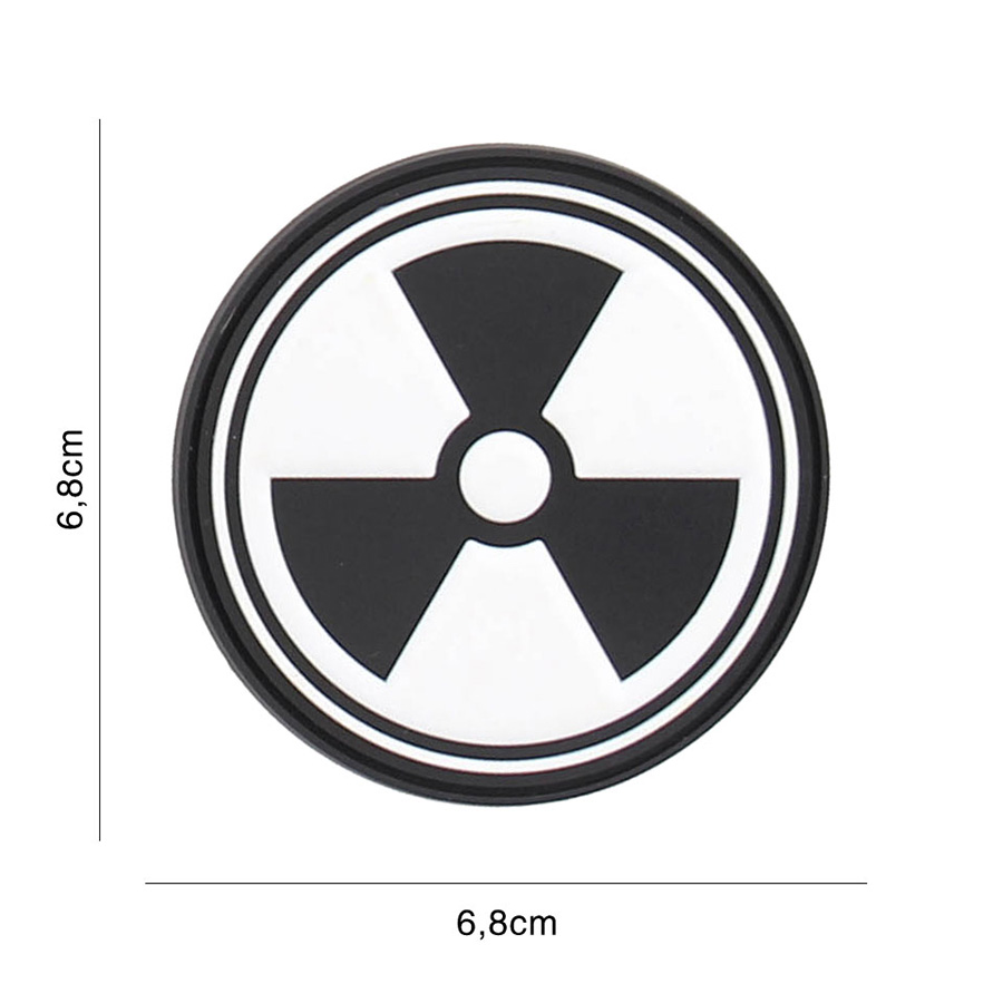 Embleem 3D PVC Nuclear wit #2116