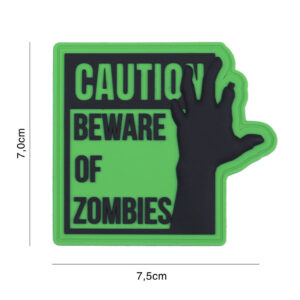 Embleem 3D PVC Caution groen #2124