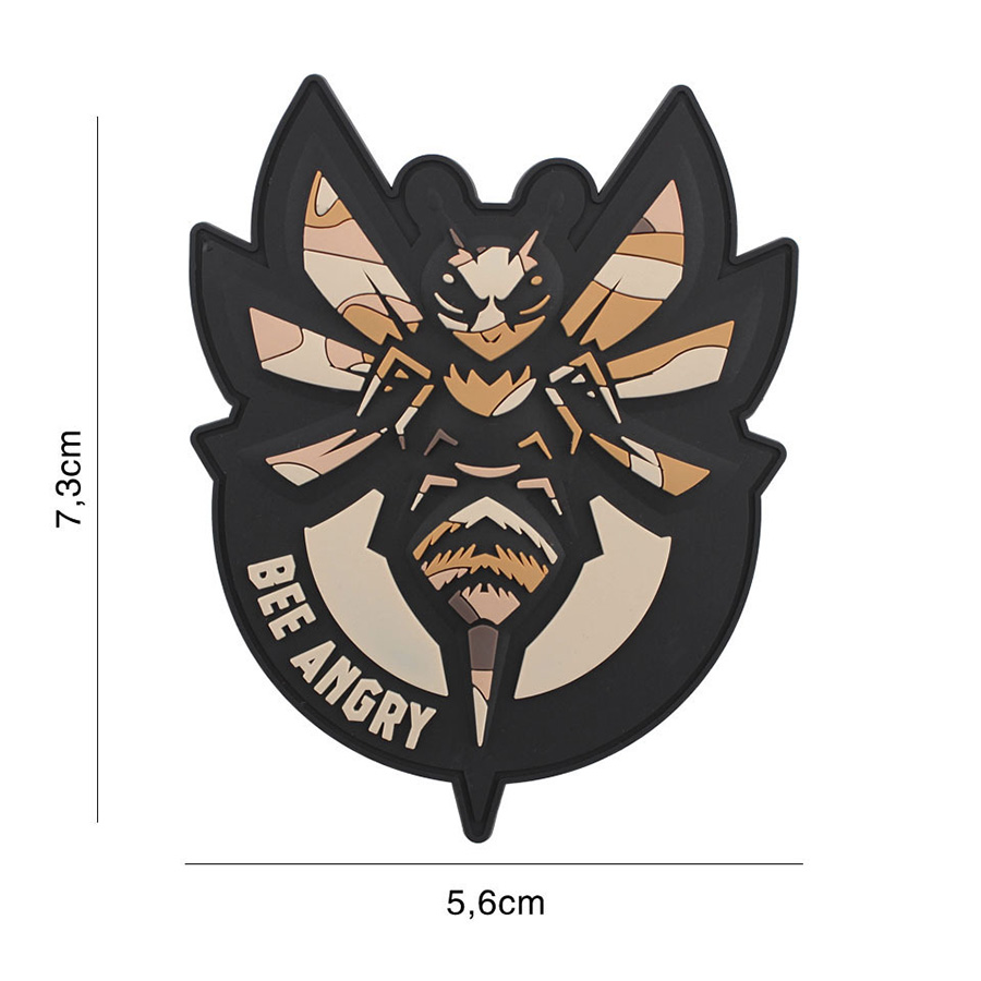 Embleem 3D PVC Bee Angry woodland #8116