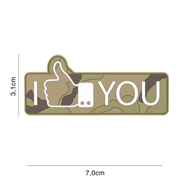 Embleem 3D PVC I like you woodland #8119