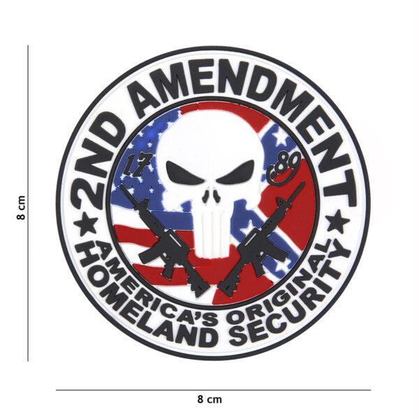 Embleem 3D PVC 2nd Amendment punisher#8128