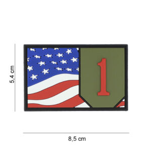 Embleem 3D PVC 1st Infantry vlag #7089