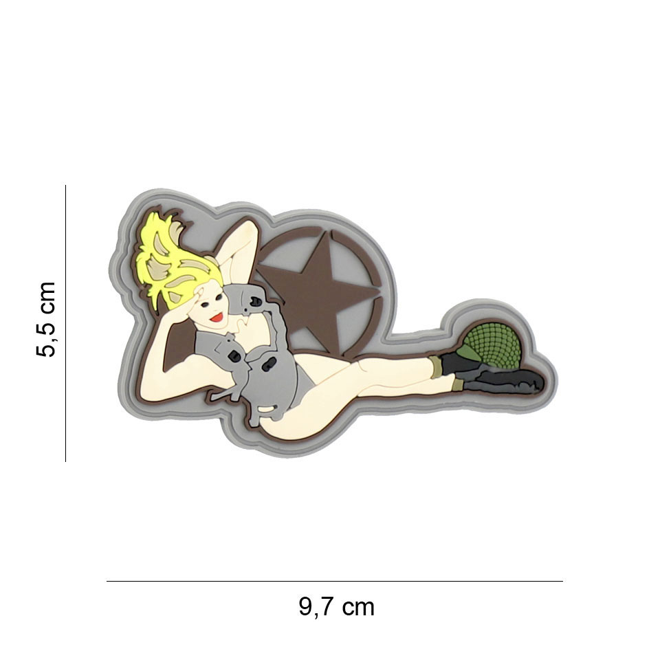 Embleem 3D PVC Pinup girl laying #8141