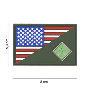 Embleem 3D PVC 4th Infantry halve vlag #19064