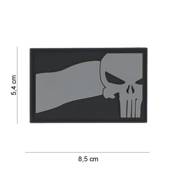 Embleem 3D PVC Punisher NL vlag grijs #8086