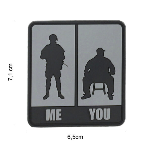 Embleem 3D PVC Me & You grijs #8087