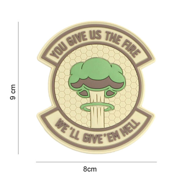 Embleem 3D PVC We give 'em hell #8093